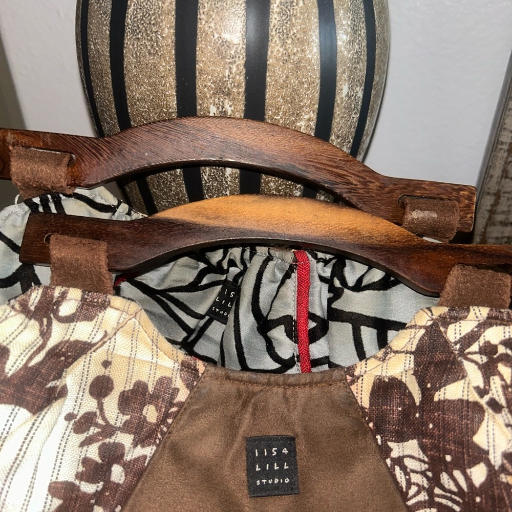 Brown/ beige and black/ gray floral small reversible woman’s bag - Picture 2 of 9